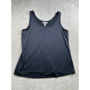 Dressbarn Tank Top Womens 1X Black Sleeveless Stretchy Basic Layering Plus Size
